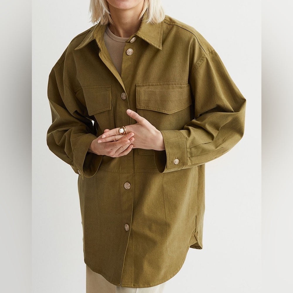 H&M Women Green Shacket